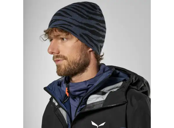 Salewa Sella Alpine Merino Crevasse Mütze Dark Denim