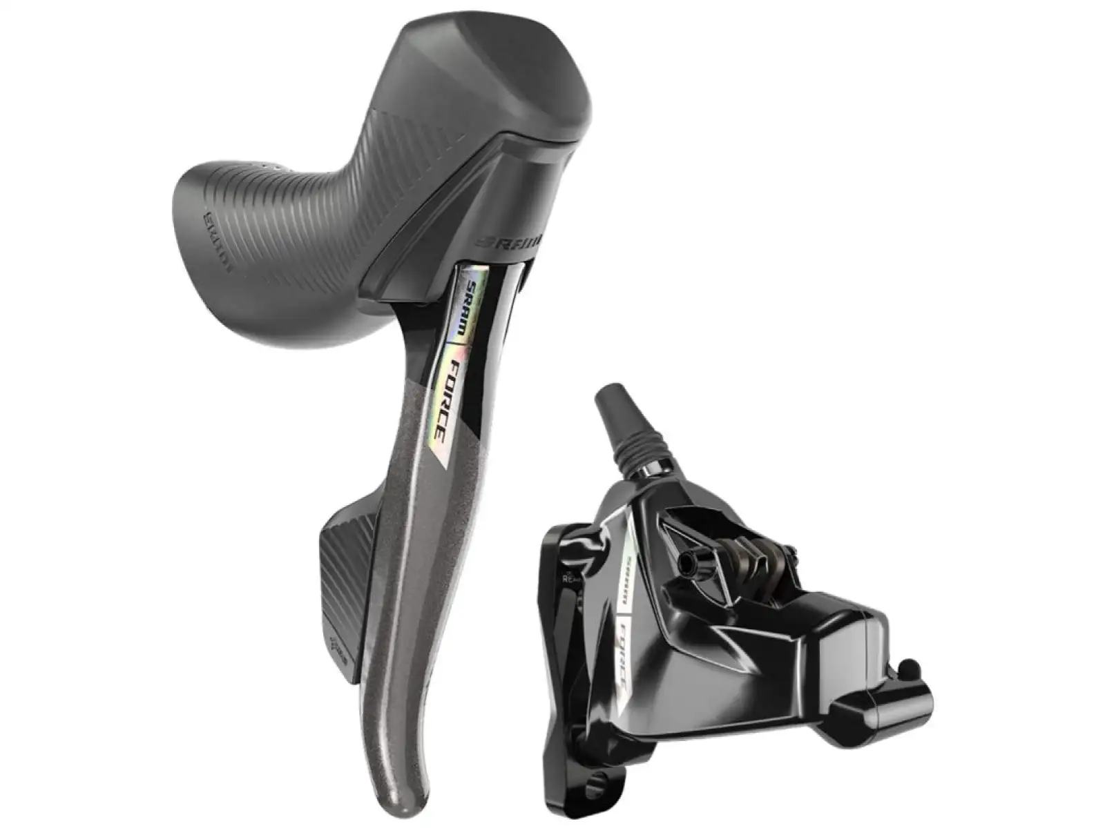 Sram Force eTap AXS HRD D2 Rechter Brems-/Schaltgriff & Flat Mount Bremssattel, Leitung 2000 mm