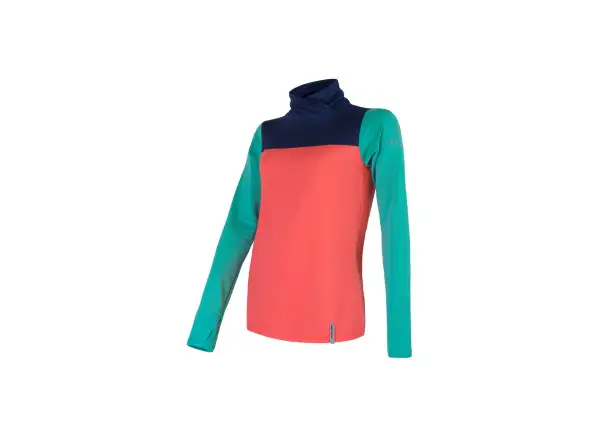 Sensor Coolmax Thermo Damen-Sweatshirt korallenblau/grünblau/dunkelblau