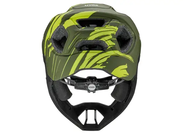 Uvex React JR Fullface MTB Helm Dark olive matt