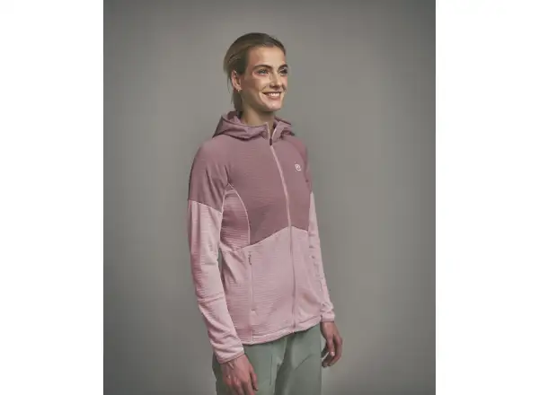 Ortovox Fleece Light Grid Hoody Damen-Sweatshirt Dawn Rose