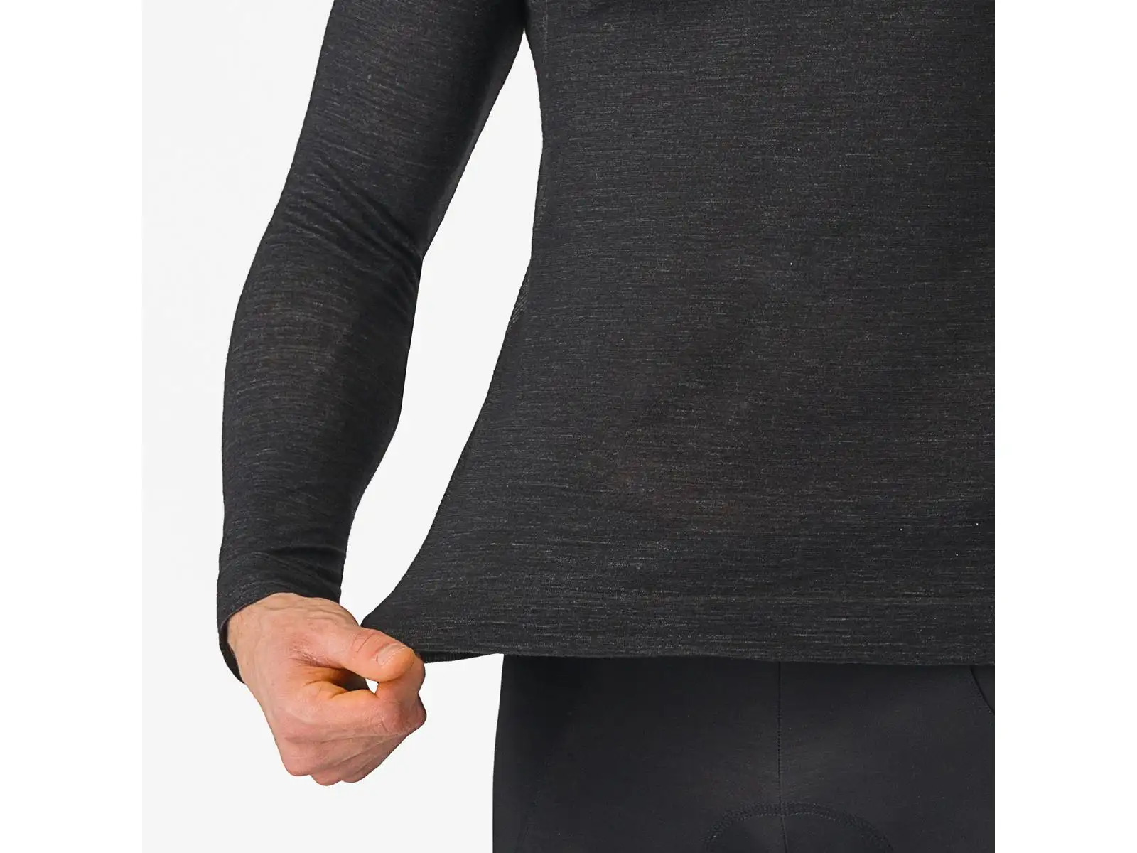 Castelli Merino Herren Langarm-Unterhemd Schwarz