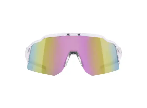Force Strive Fahrradbrille transparent/violett-gelbes Glas
