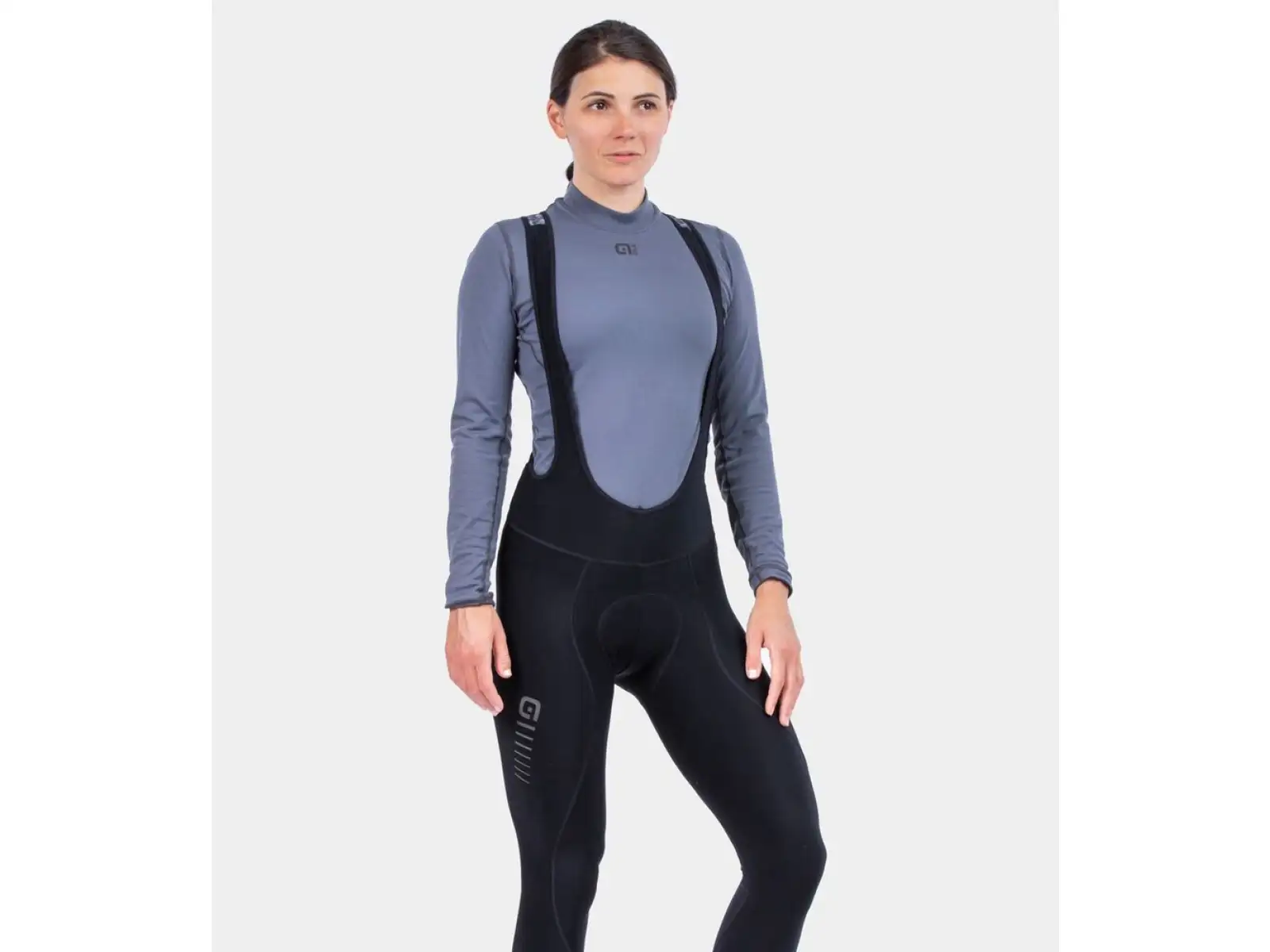 Damen Winter Radhose Alé Solid Essential Schwarz