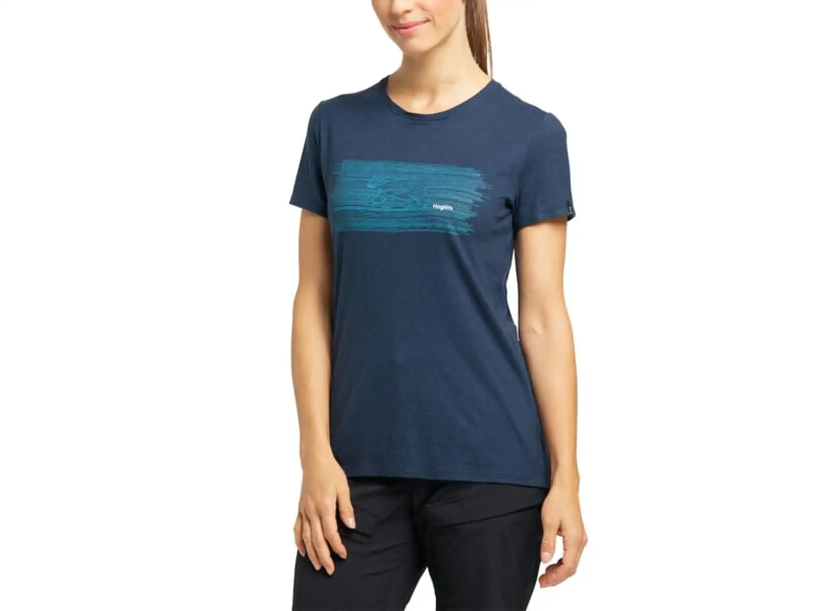 Haglöfs Trad Print W Damen T-Shirt Kurzarm Blau