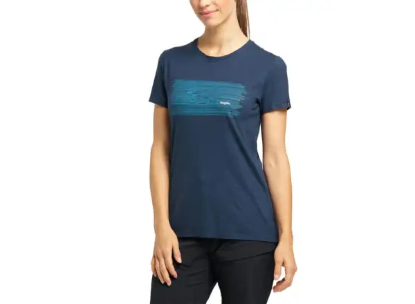 Haglöfs Trad Print W Damen T-Shirt Kurzarm Blau