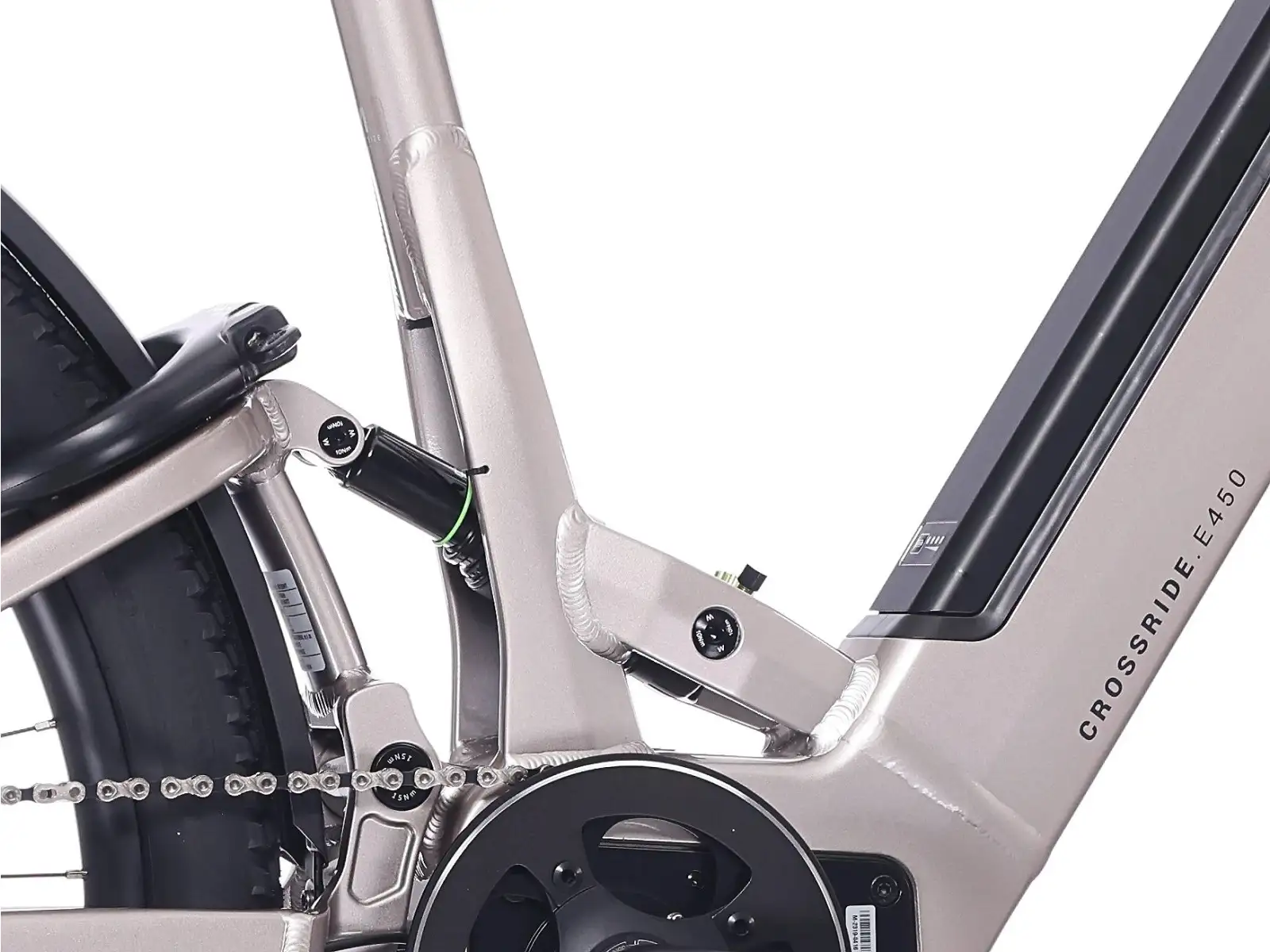 Rock Machine Crossride e450 FS Tiefeinsteiger E-Fully Sand Grey/Black