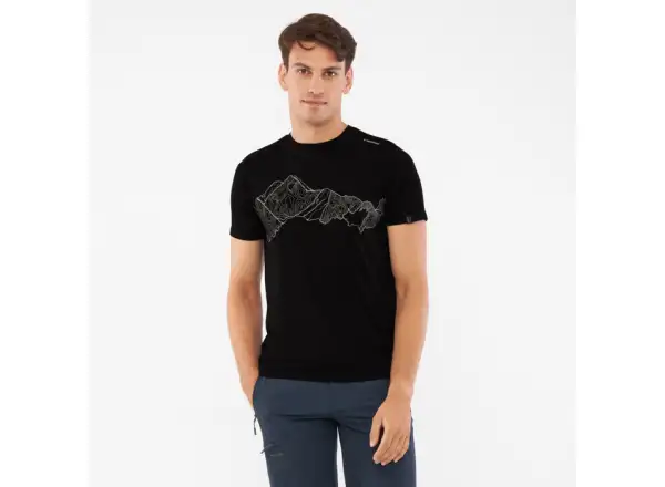 Viking Lenta Bamboo Herren T-Shirt Kurzarm Black/Grey