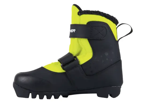 Fischer Snowstar Kinder Langlaufschuhe schwarz/gelb