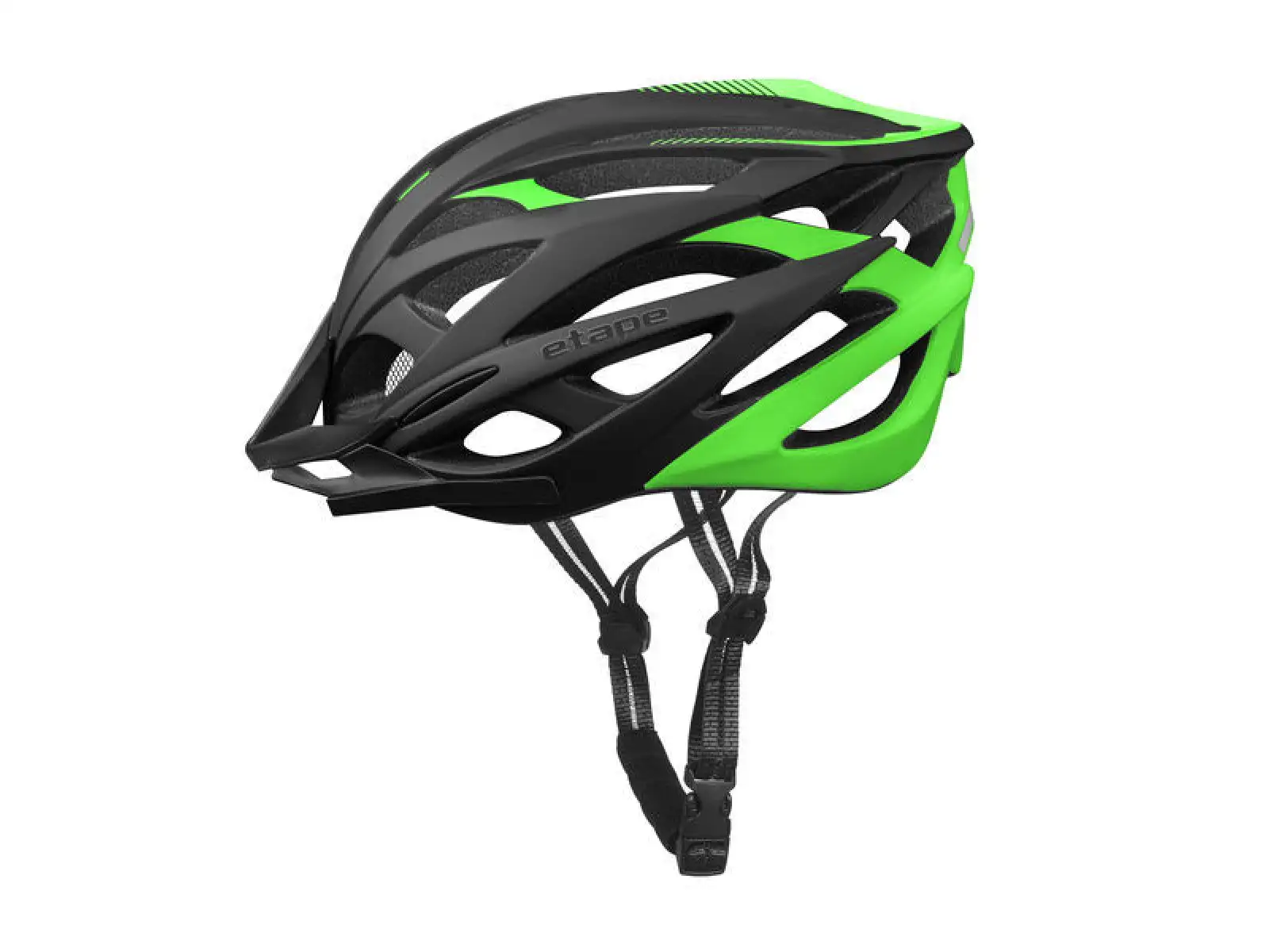 Etape Magnum Fahrradhelm – Schwarz/Grün matt