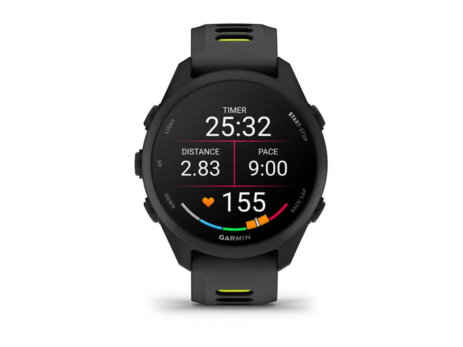 Garmin Forerunner 170 Black mit Armband Black/Amp Yellow