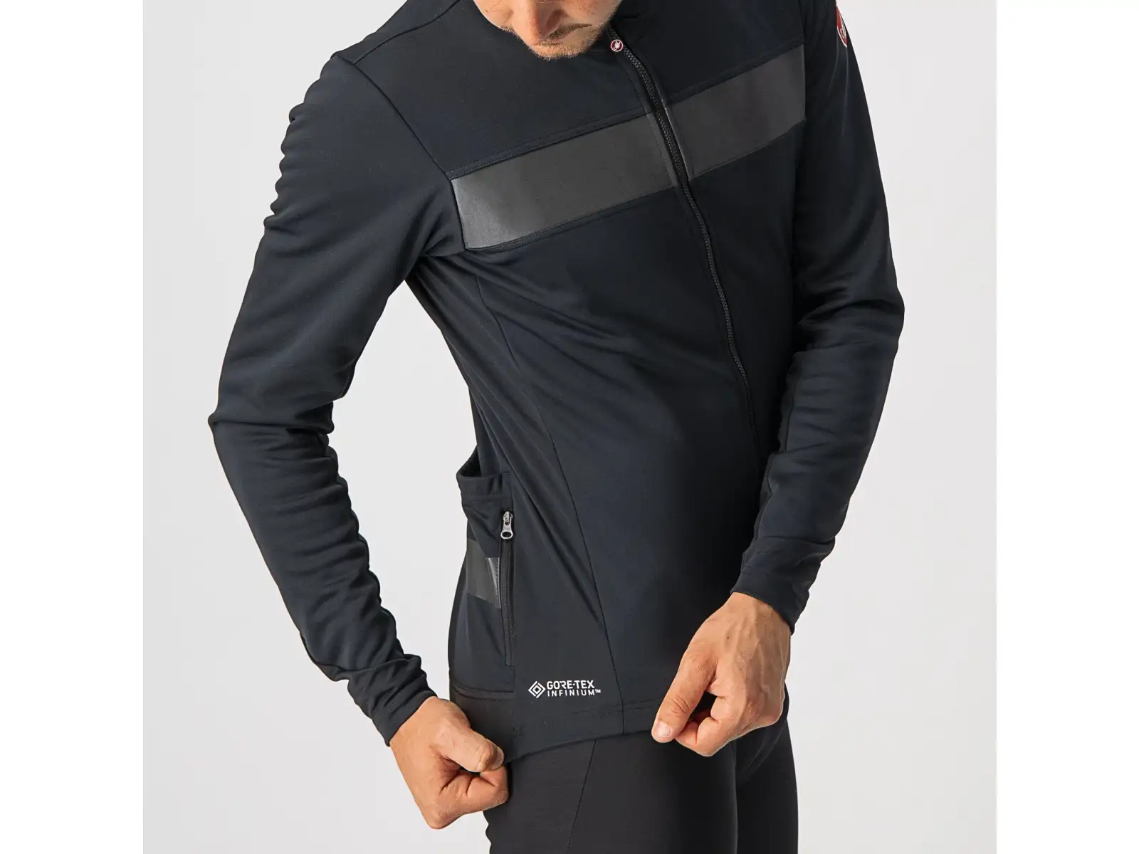 Castelli Raddoppia 3 Herrenjacke Light Black/Black Reflex