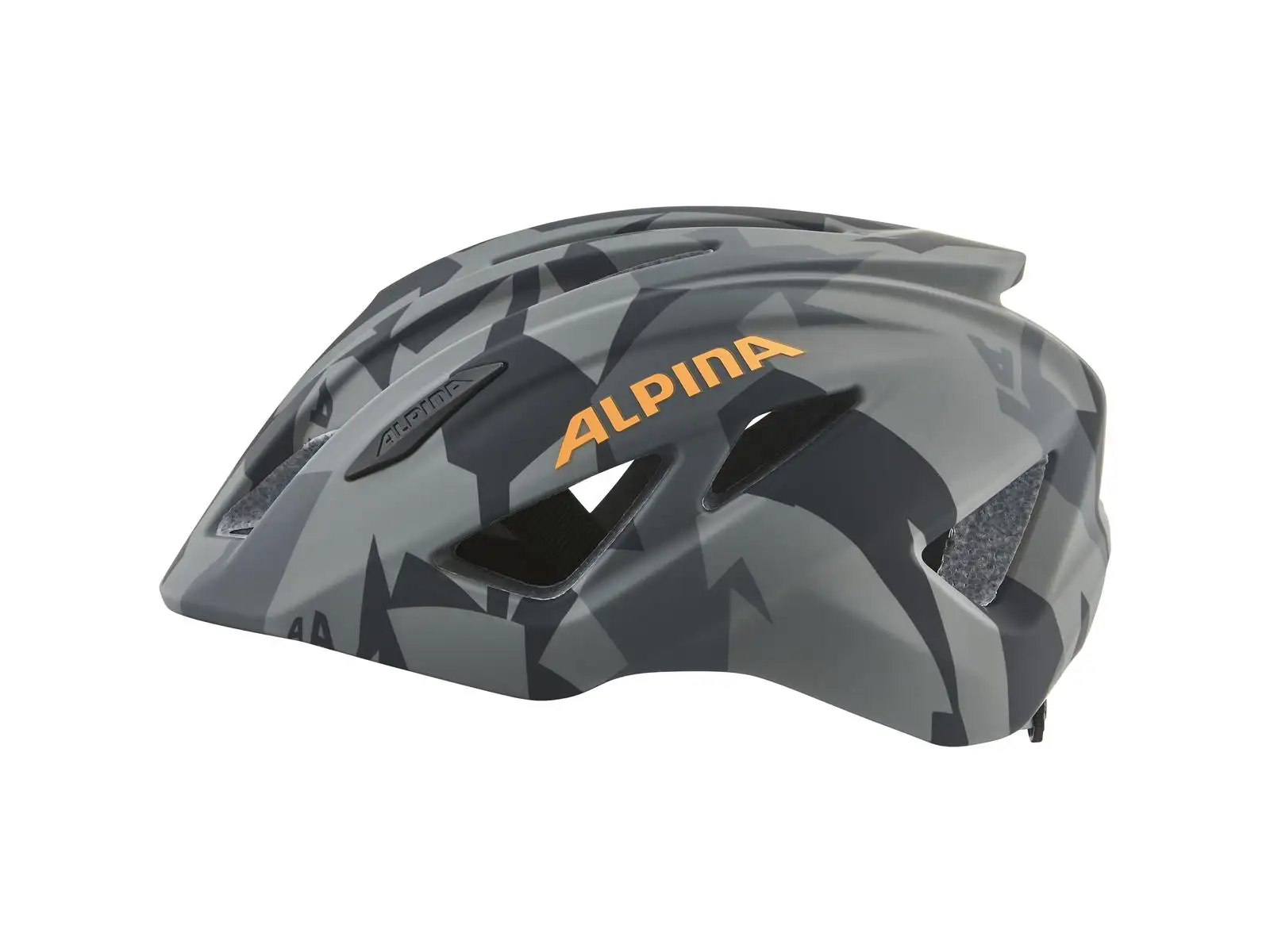 Alpina Pico Flash Kinderhelm Black/Camo Orange Gloss
