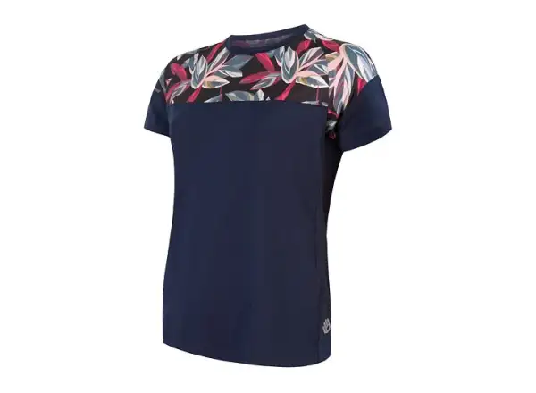 Sensor Helium Damen-T-Shirt kurzarm Blue/Leaves