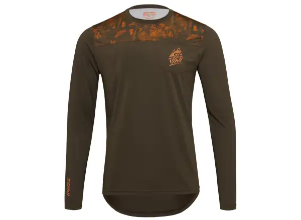 Silvini Ello Herrentrikot Langarm Olive/Orange