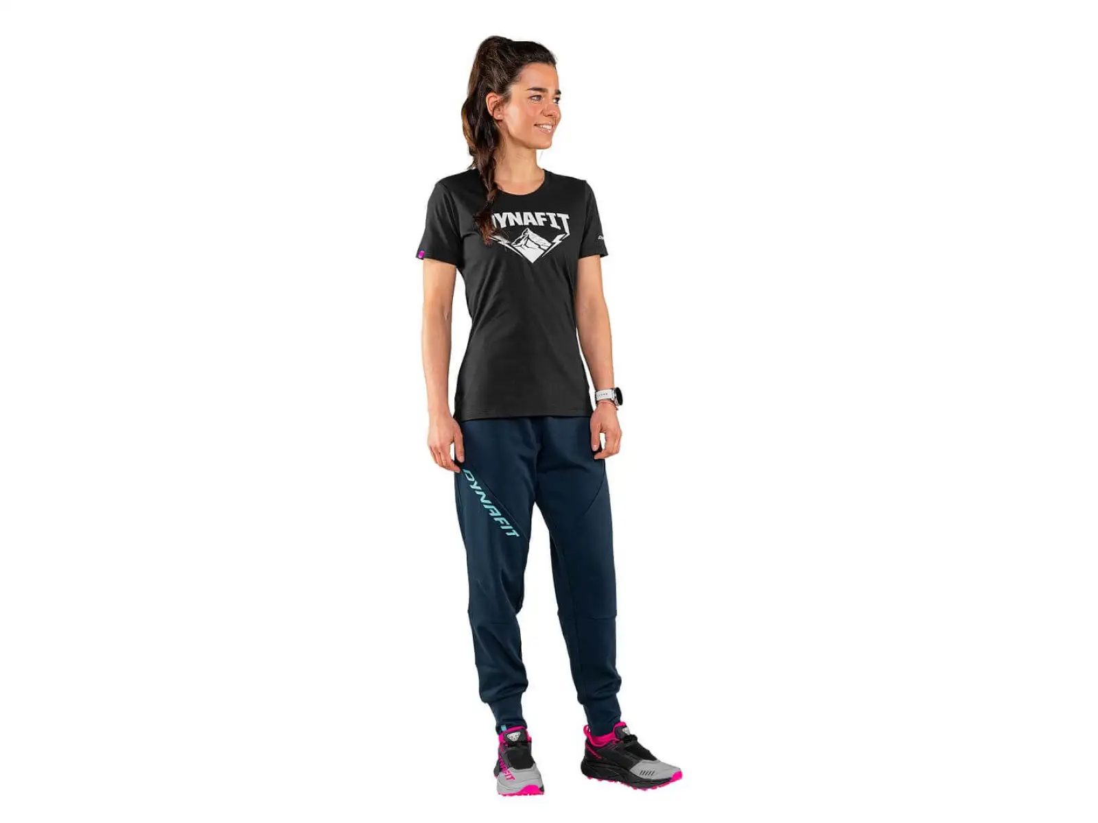 Dynafit Graphic Cotton Damen T-Shirt kurzarm Black Out/Hardcore