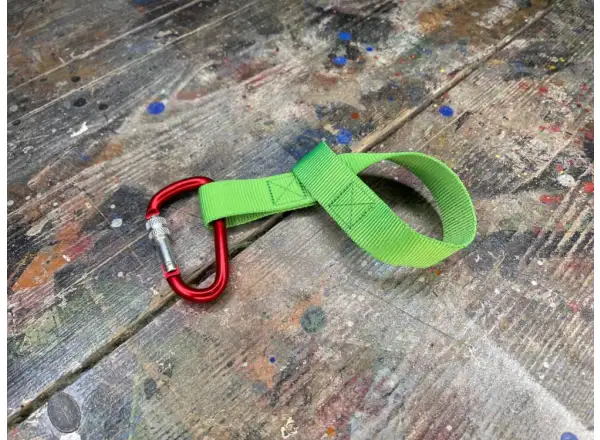Zugseil Premium Umhängeband mit Karabiner grün