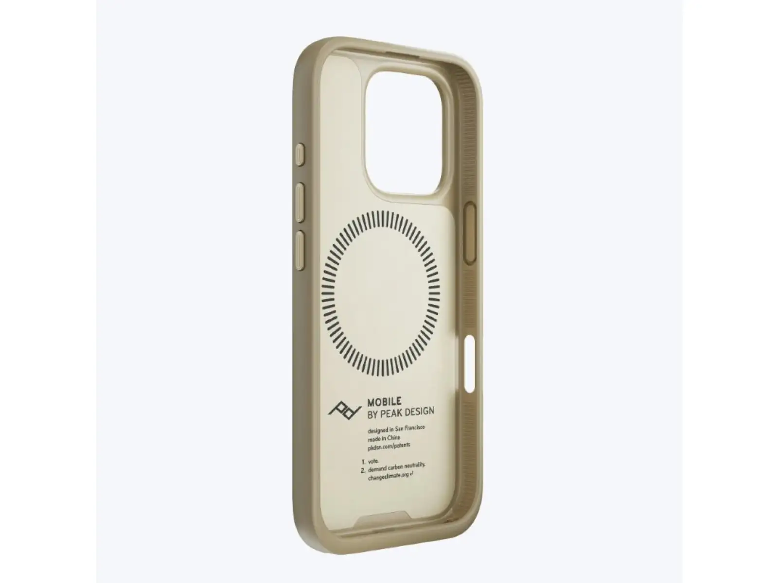 Peak Design Mobile Everyday Clarino Case iPhone 16 Pro Handyhülle in Knochenfarbe