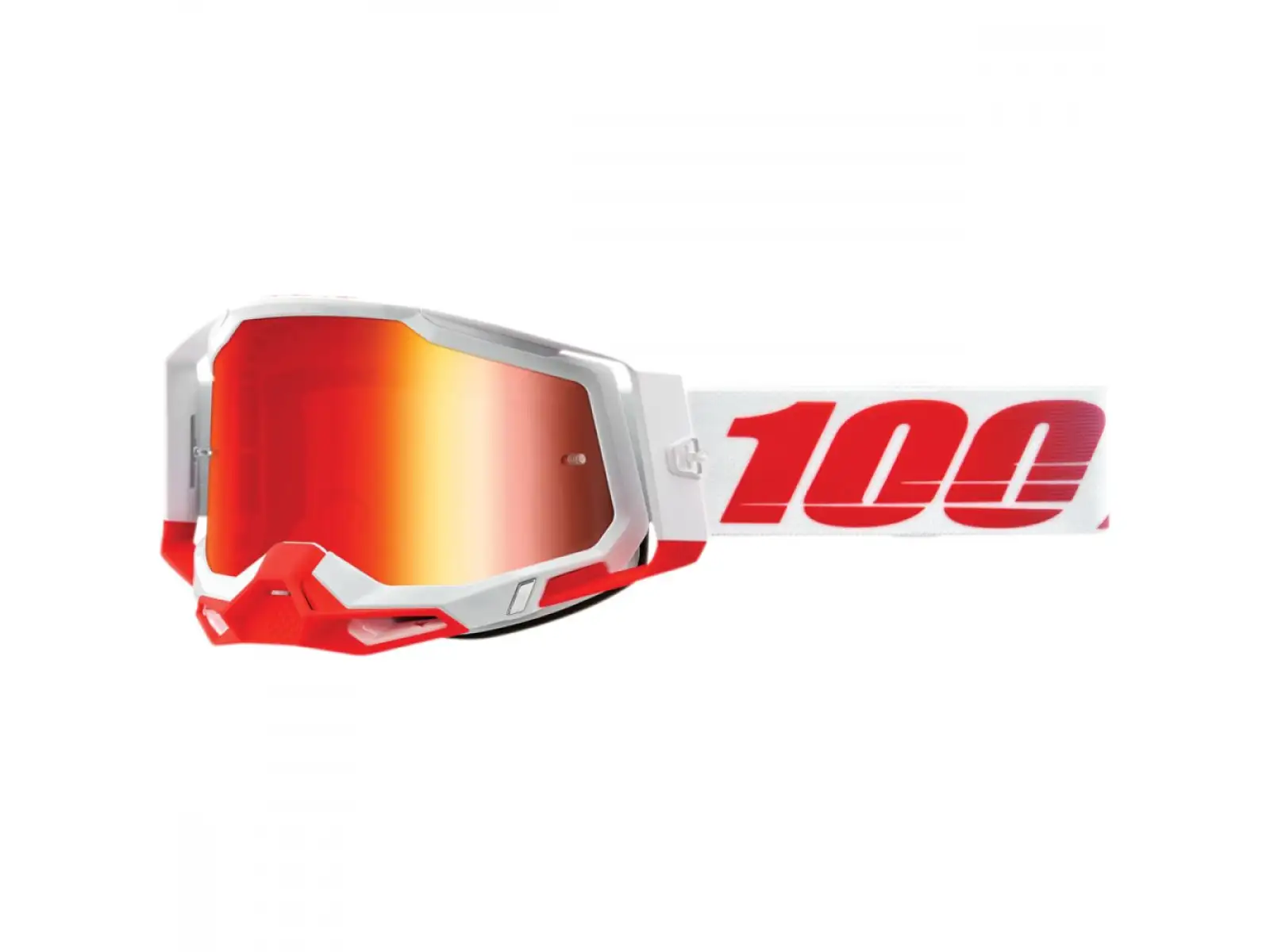100% Racecraft 2 Brille St Kith/Mirror Red Lens