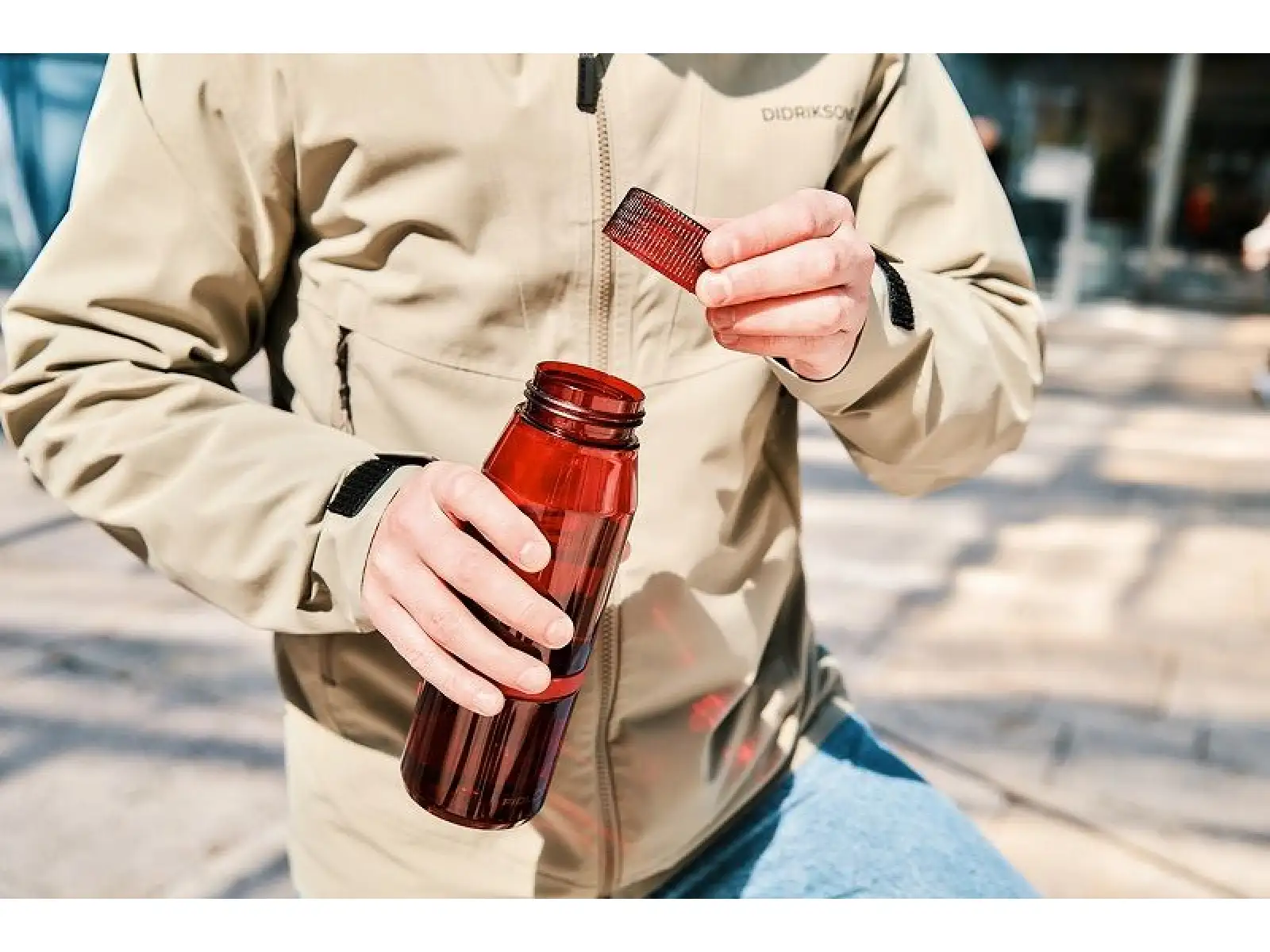 Fidlock Twist Set Flasche und Basis 700 Life rot 700 ml