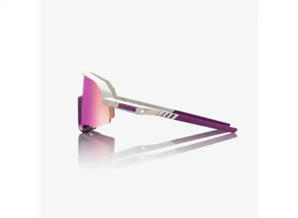 100% Slendale Sonnenbrille – Matte Chalk mit Purple Multilayer Mirror Lens