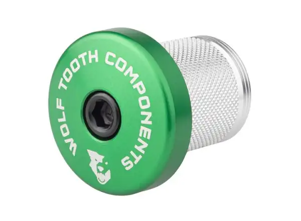 Wolf Tooth KOMPRESSIONSSTECKER ist ein Dorn für einen 1 1/8" Carbon-Lenker in Grün