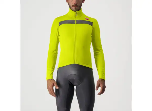 Castelli Puro 3 Herren Insulated Langarmtrikot electric lime/black reflex