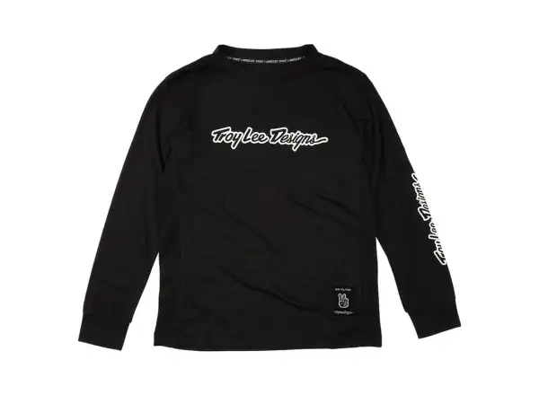 Troy Lee Designs Skyline Ride Tee Kindertrikot Langarm Signature Black