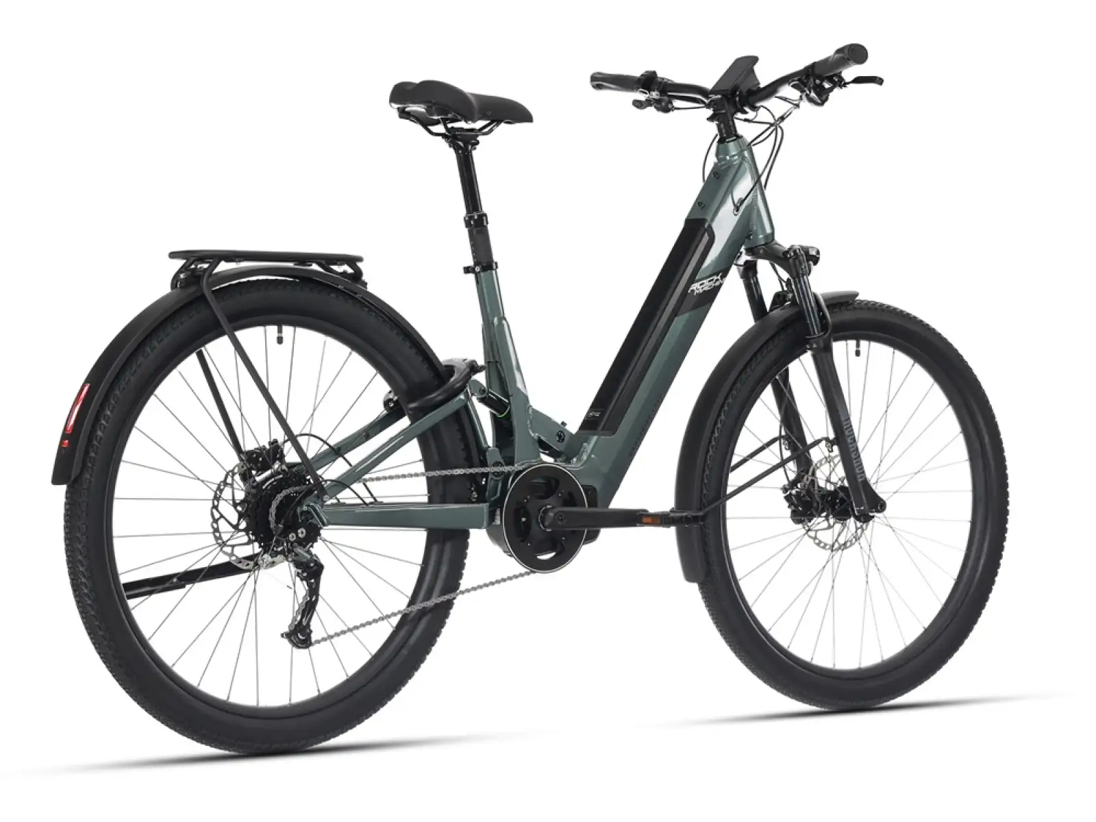 Rock Machine Crossride e450 FS Tiefeinstieg vollgefedertes Elektrofahrrad Ocean Grey/Black