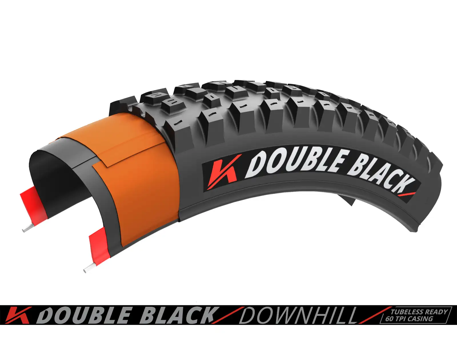Kenda K-Series Double Black Downhill 60TPI K-1265 TR 27,5x2,40" MTB Reifen Kevlar