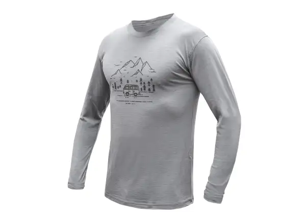 Sensor Merino Active Van Life Herren T-Shirt langarm grau