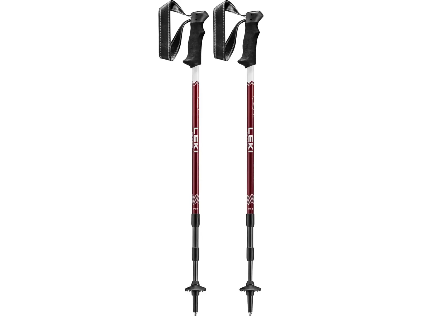 Leki Trail Lite Trekkingstöcke tamarillo/white