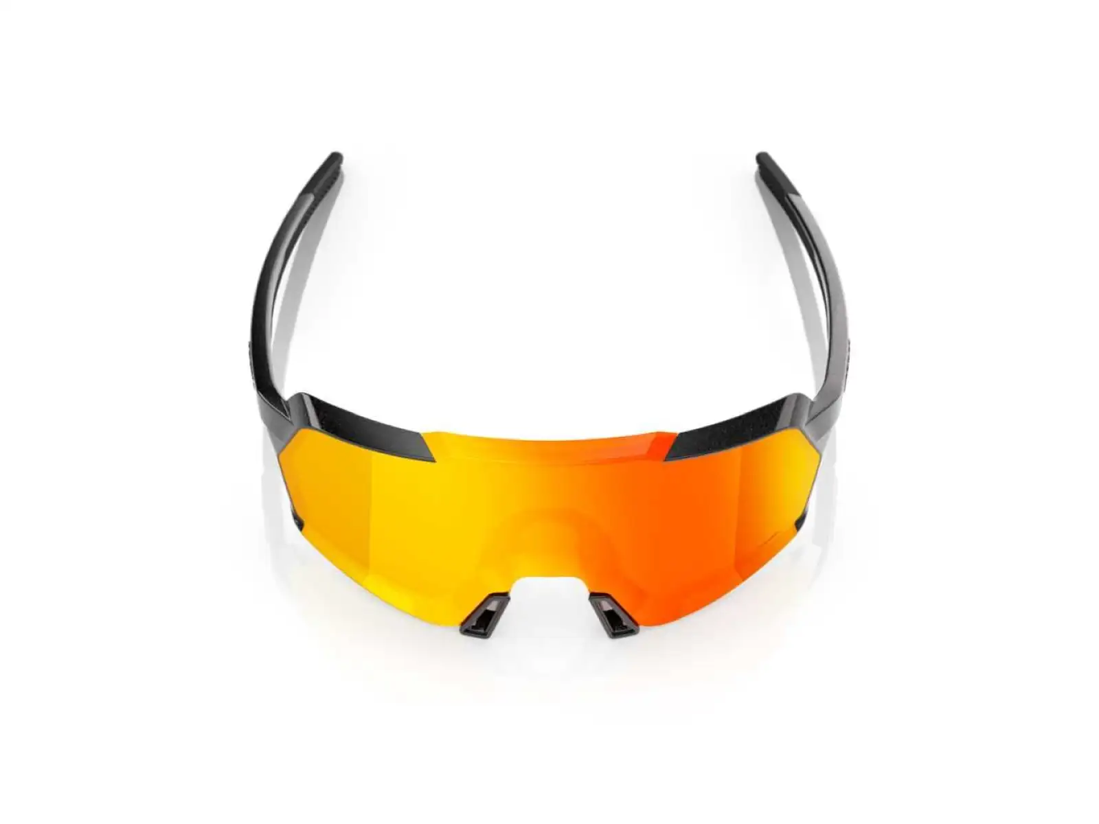 100% Korbin Brille in Gloss Metallic Black mit HiPER Red Multilayer Mirror