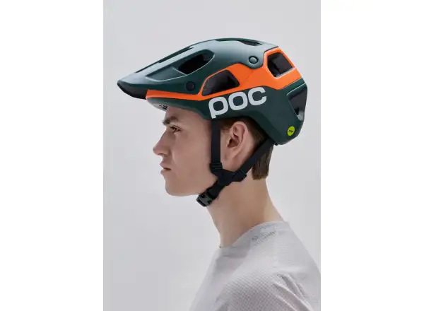 POC Cularis Pure MTB Helm Pargasite Green Matt/Fluorescent Orange Matt