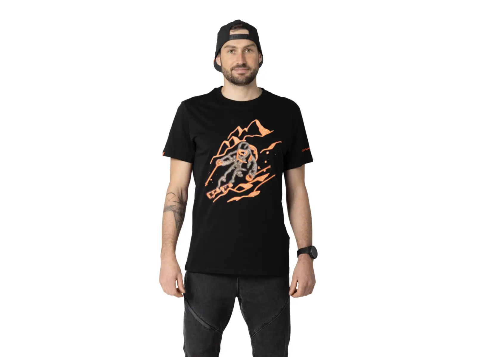 Dynafit Blacklight Cotton Herren T-Shirt Kurzarm Black Out