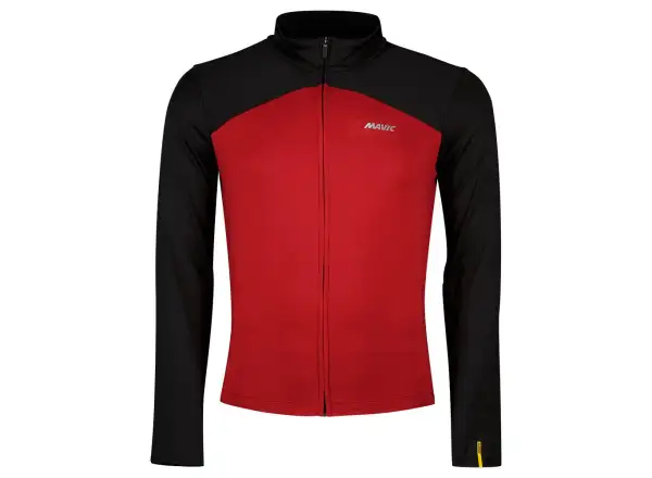 Mavic Cosmic Thermo Herren Langarmtrikot Thermo Schwarz/Biking Rot