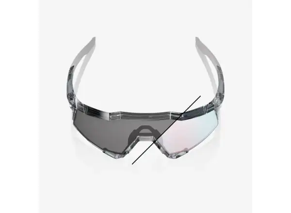 100% Speedcraft Sonnenbrille – Translucent Grey mit Rose Gold Mirror Photochromic