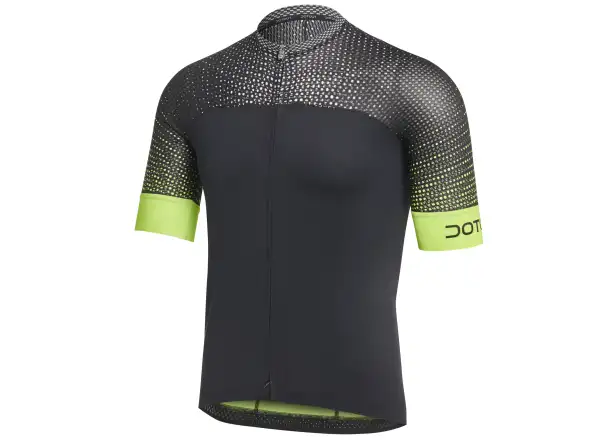 Dotout Hybrid Herrentrikot Kurzarm Schwarz/Fluogelb