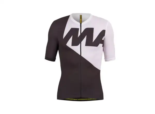 Mavic Aksium Graphic Herren-Fahrradtrikot Kurzarm Weiß Schwarz