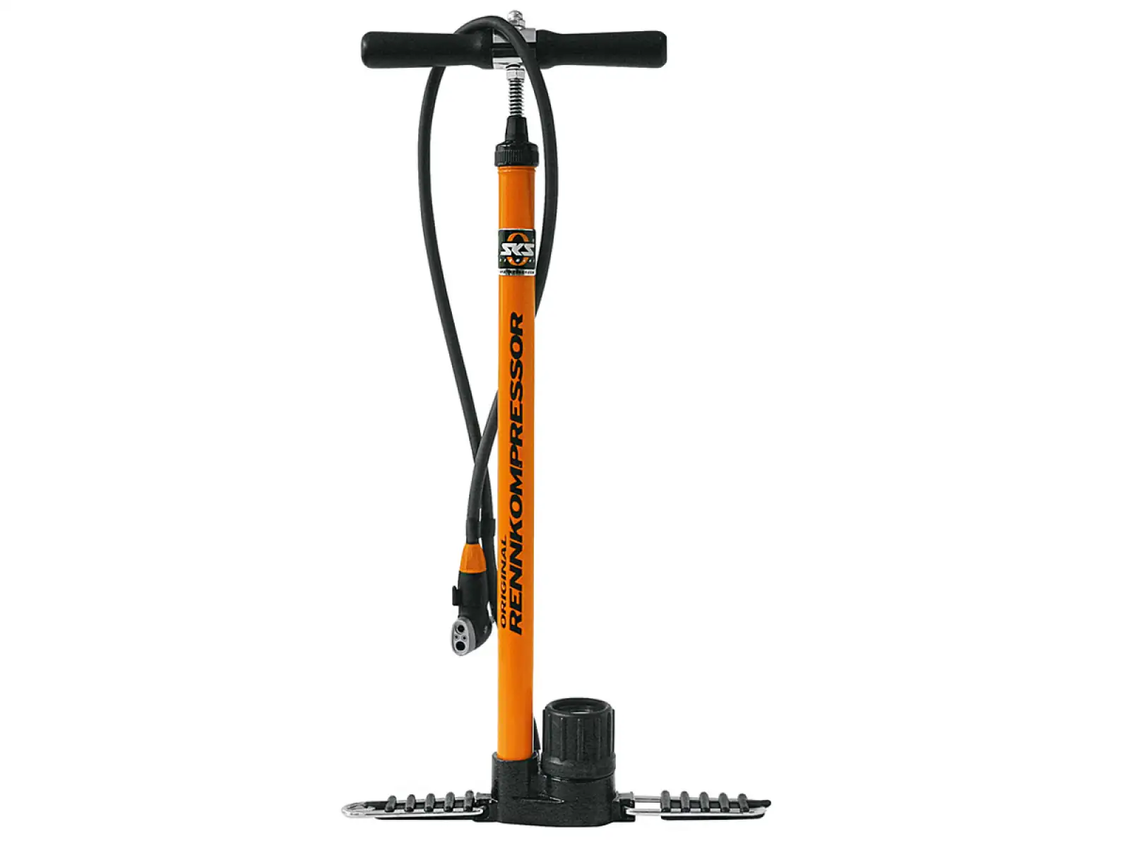 SKS Rennkompressor Pumpe orange Multiventil