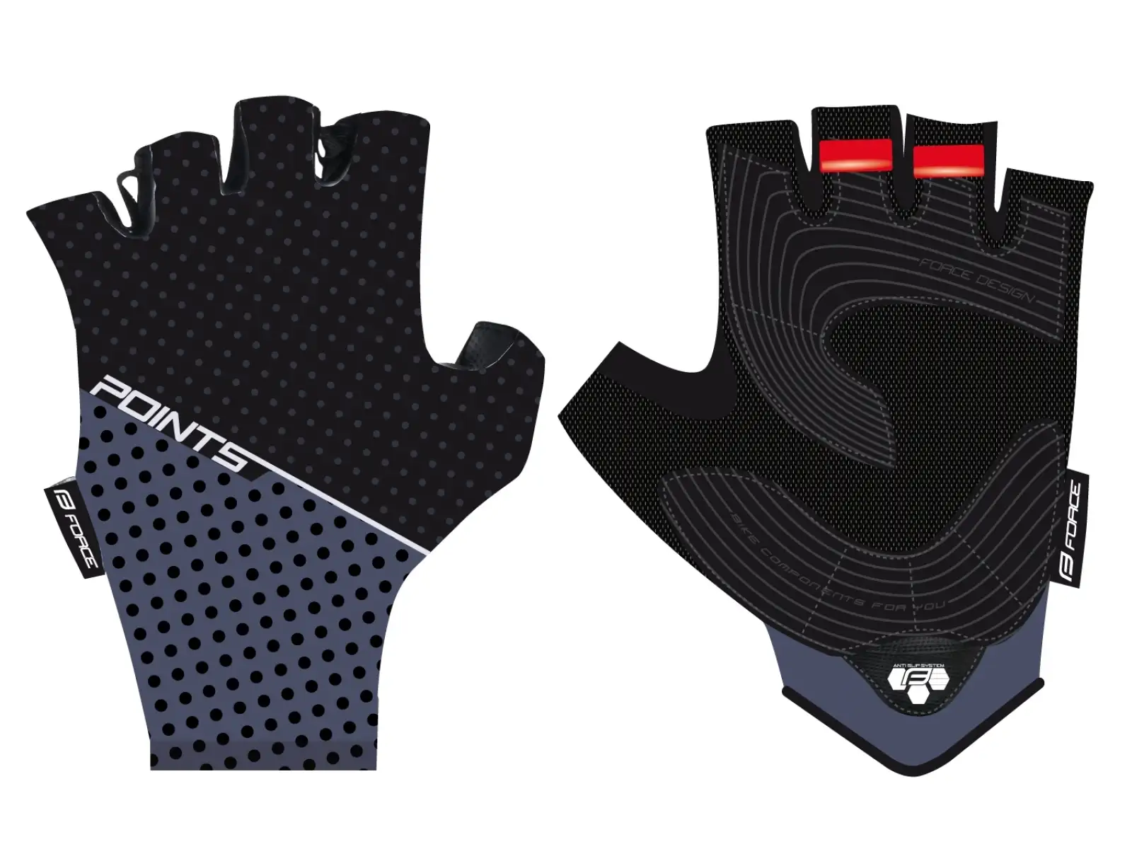 Force Point Handschuhe Schwarz/Grau