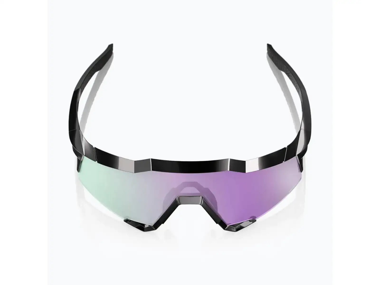 100% Speedcraft Sonnenbrille – Polished Black mit HiPER Polarized Lavender Mirror