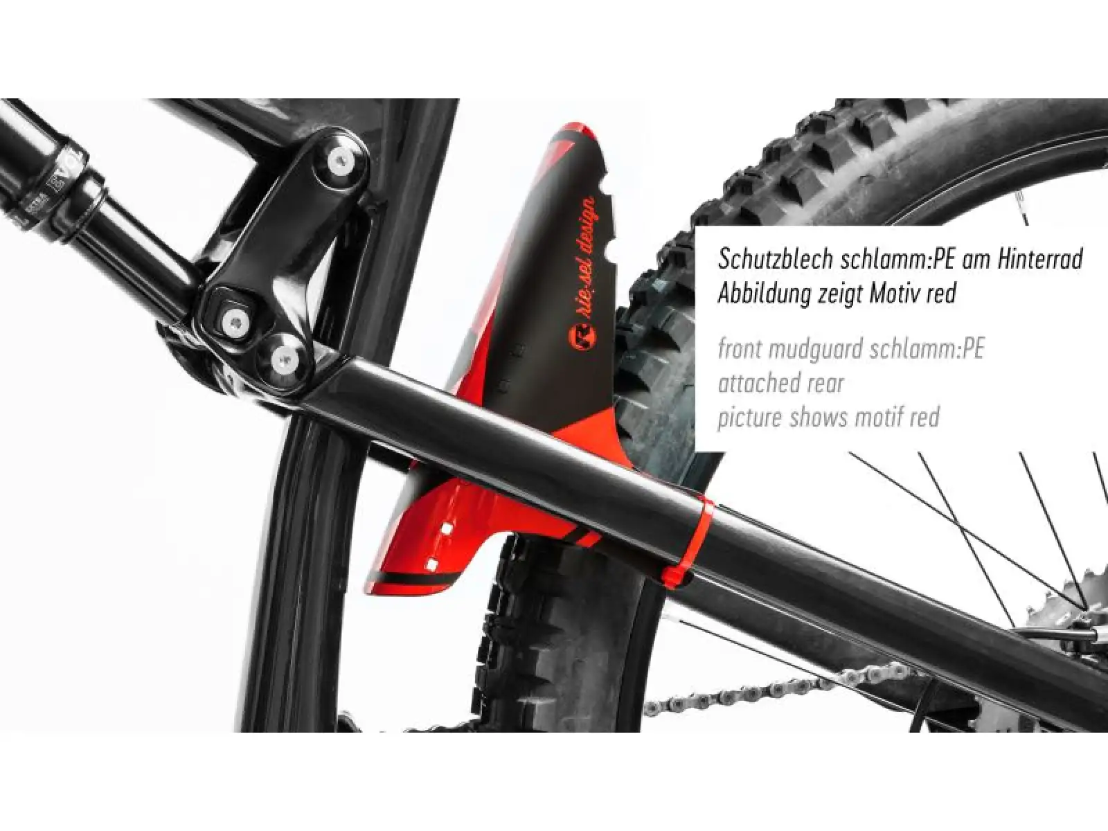 Rie:sel Design Schlamm:PE Schutzblech Carbon