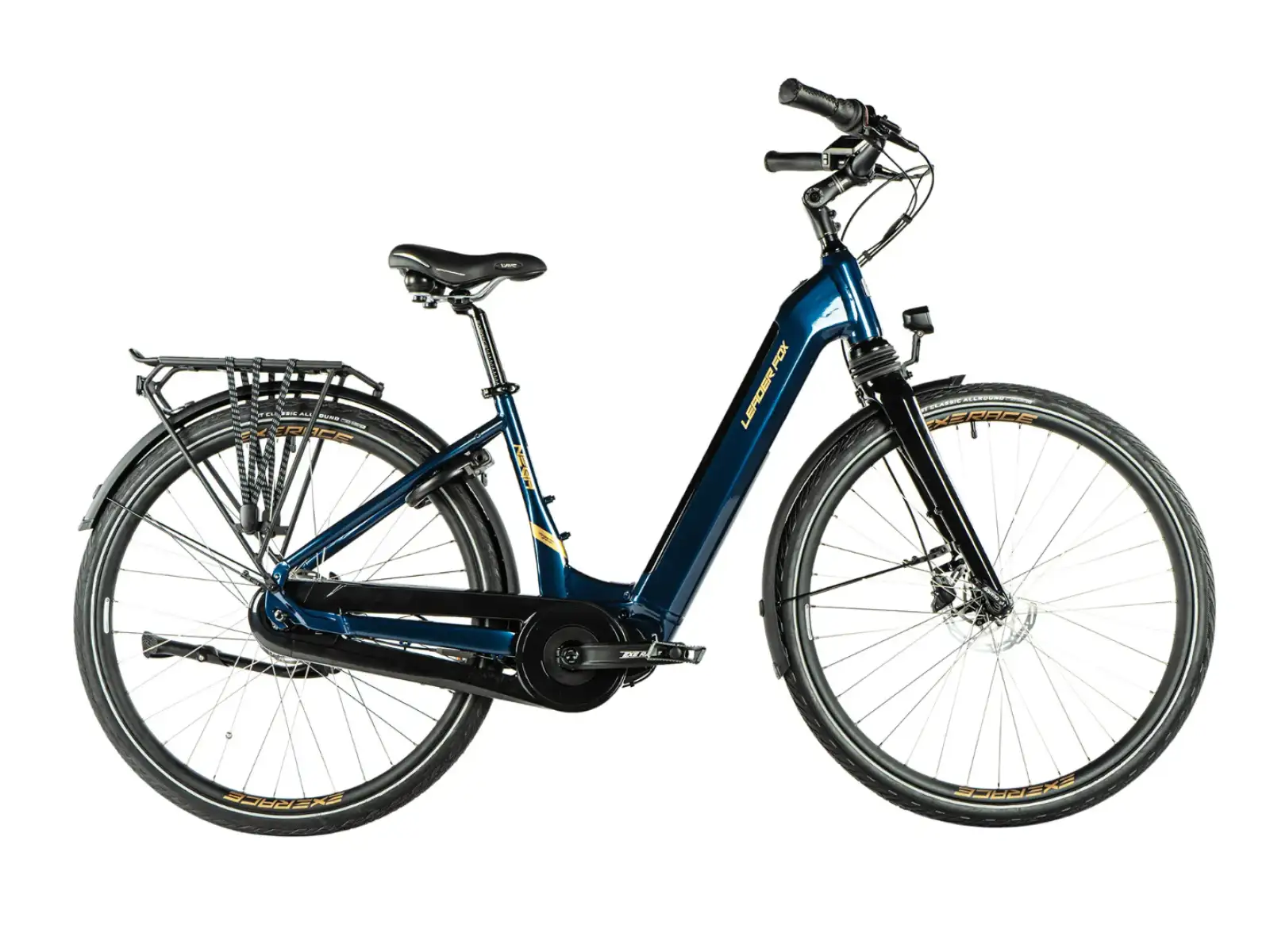 Leader Fox Neba 28 City-E-Bike low entry blau