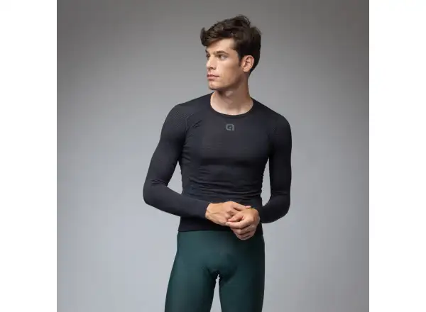 Alé Intimo Merino Herren Unterhemd Langarm Black