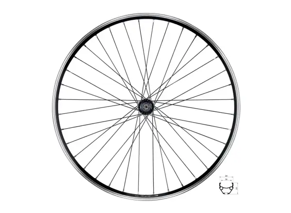 Force Classic 622x19 hinteres eingespeichtes Laufrad F804321 36 Löcher