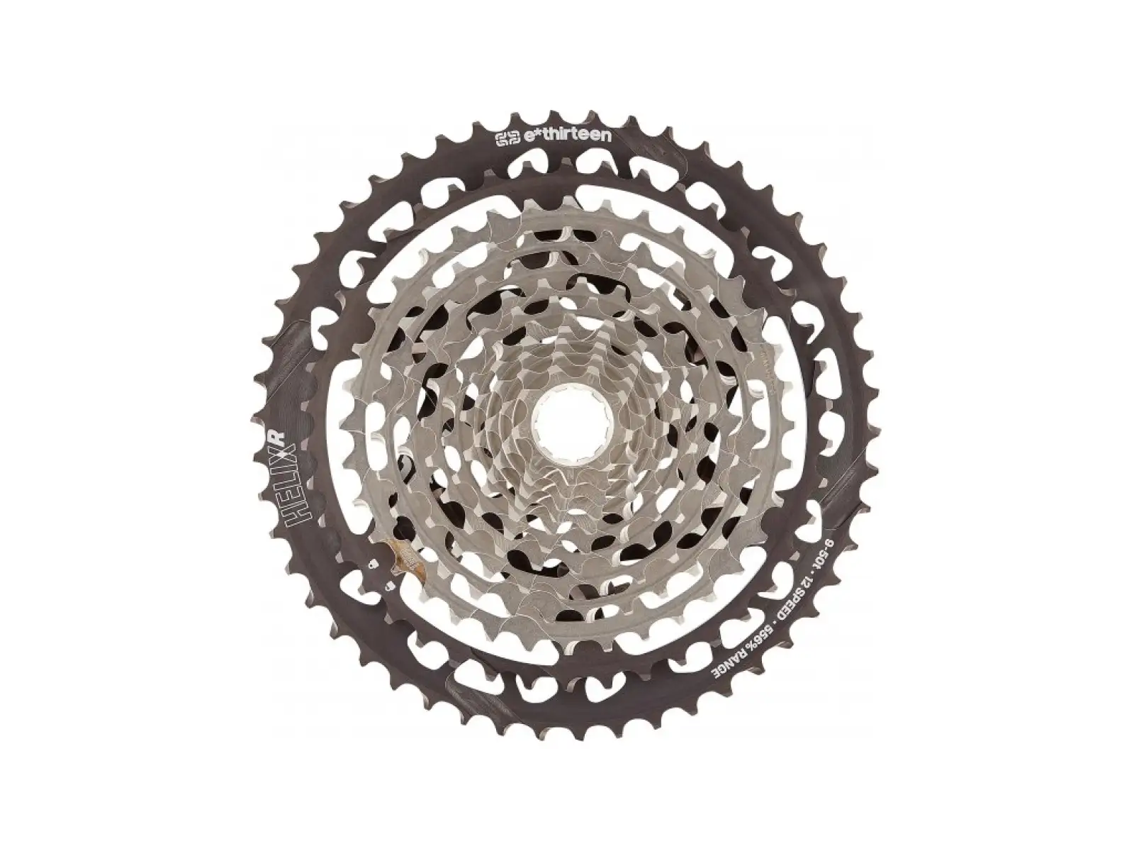 E-13 Helix Race 12sp. Kassette 9-50z. Nickel Grau