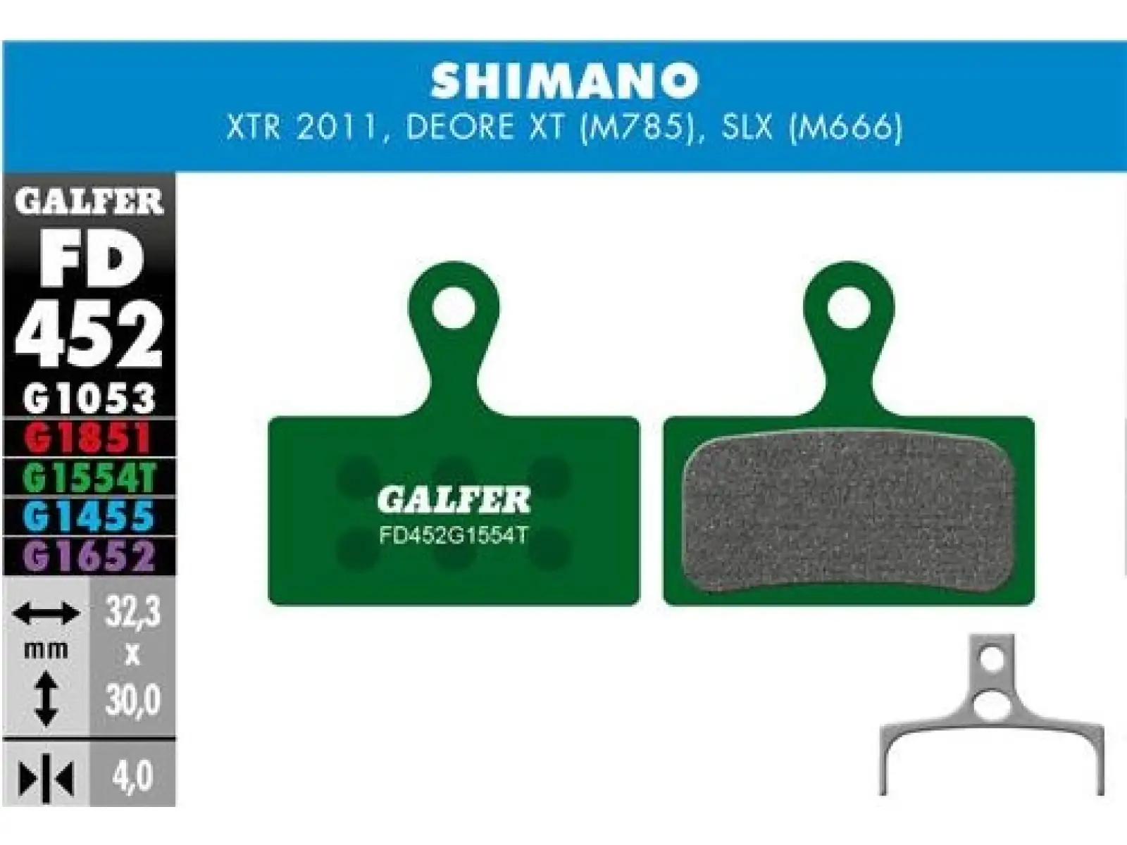 Galfer FD452 Pro G1554T Bremsbeläge für Shimano