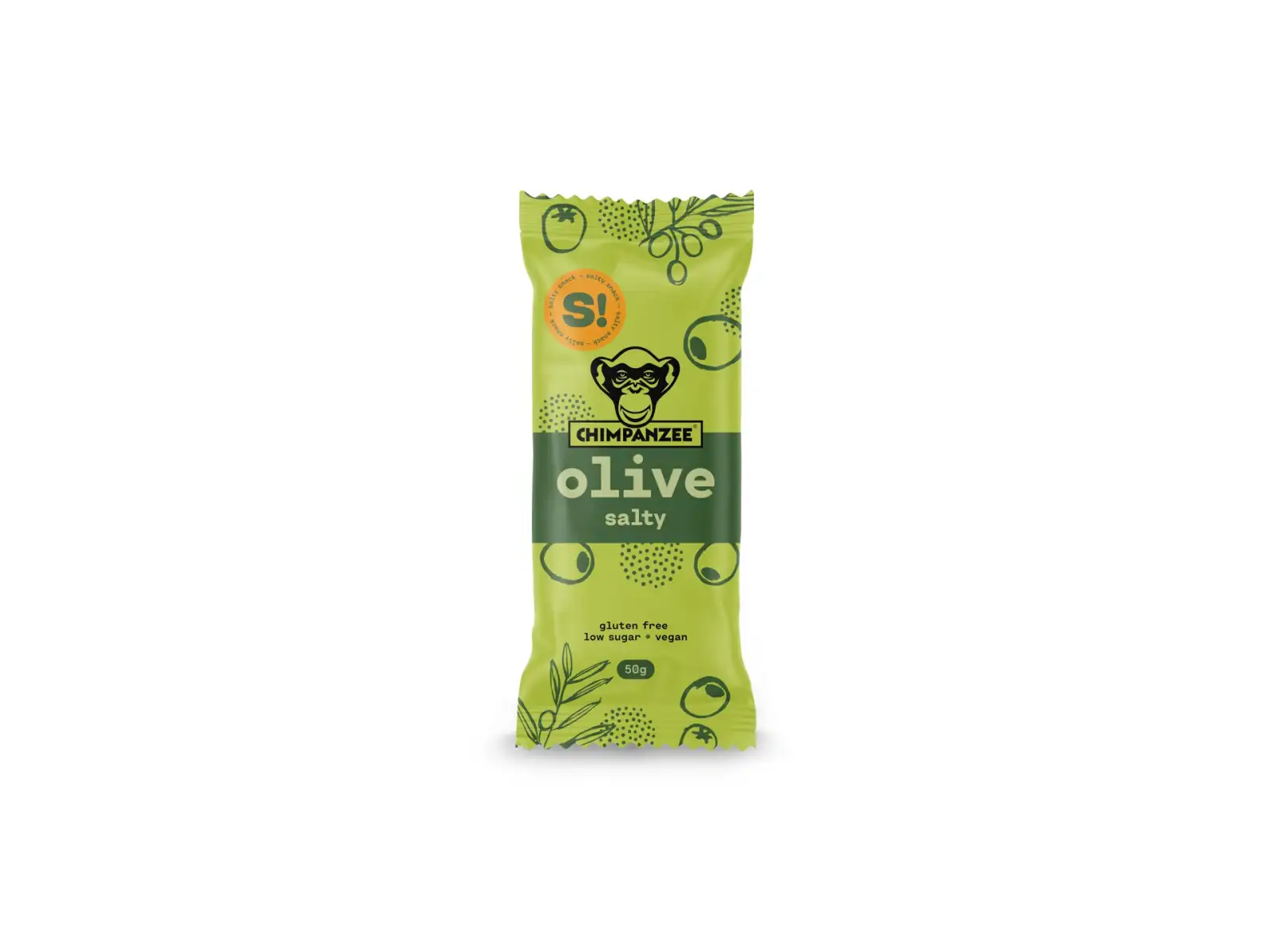 Chimpanzee Salty Bar Energieriegel Olive 50 g