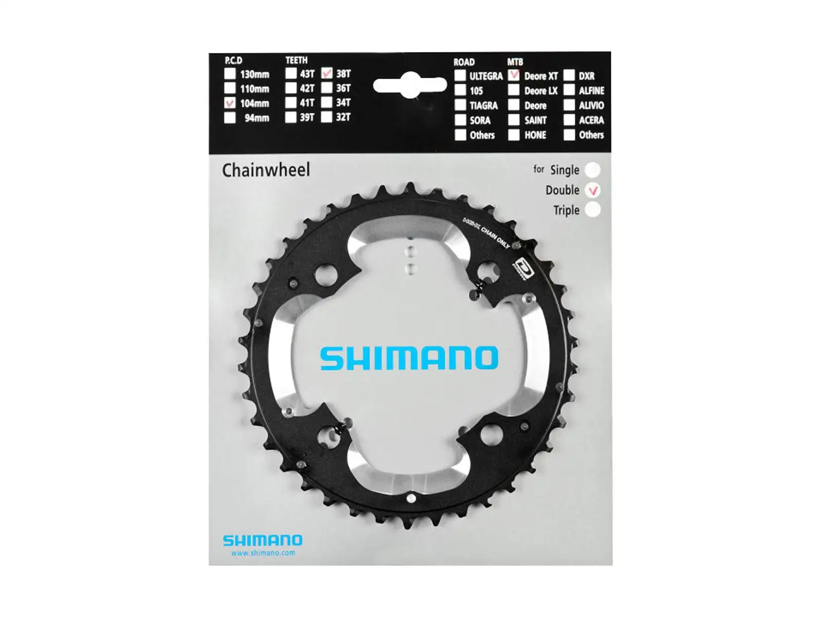 Shimano Deore XT FC-M785 AK Kettenblatt 38 Zähne